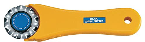 Olfa WAC-2 - Cúter rotativo de 45 mm, con cuchilla ondulada