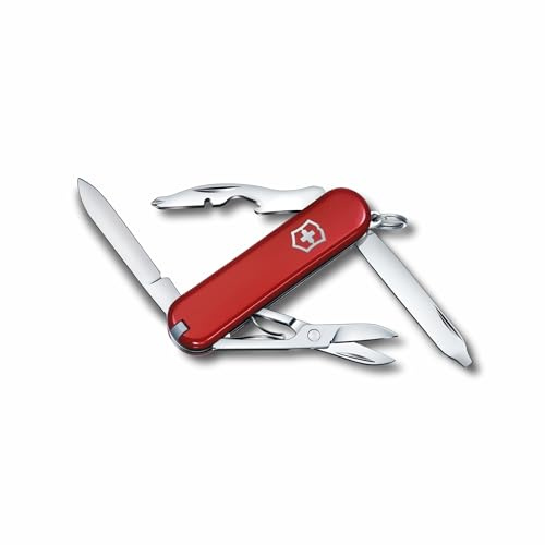 Victorinox Taschenmesser Rambler Klein (10 Funktionen, Phillips-Schraubendreher, Schere, Klinge, Nagelfeile)rot