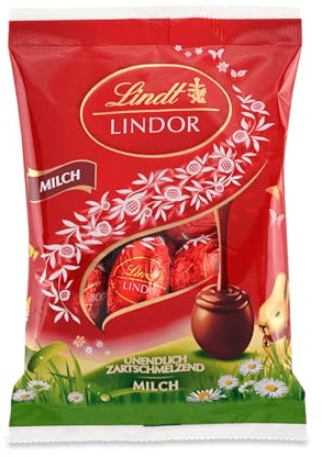 Lindt Schokolade | LINDOR-Eier Vollmilch | 3 x 90g | LINDOR Vollmilch-Schokoladeneier mit unendlich zartschmelzender Füllung | Ostereier | Perfekte Oster-Schokolade zum Teilen & Genießen