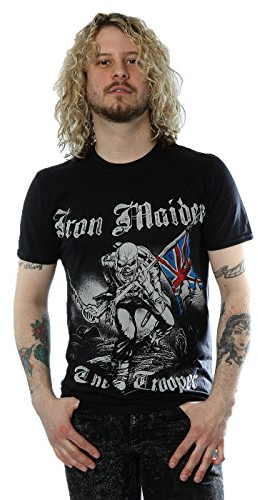 Rock Off Men's Iron Maiden Sketched Trooper T Shirt, Black, S UK