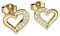 Herz Ohrringe Gold Stecker Damen Ohrstecker mit Zirkonia Silber 925 hochwertig vergoldet *GRATIS Etui Gravur Ich liebe Dich Geschenke für Freundin Frauen Liebe Echt-Schmuck kein Edelstahl FF19VGGG