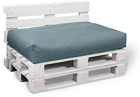 BuBiBag Palettenkissen - Beanbag Sitzauflage für Paletten | Sitzfläche für In & Outdoor | Sitzkissen in versch. Größe & versch. Farbe (120x60x10 cm, anthrazit)