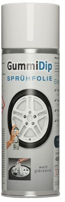 Gummi Dip Sprühfolie 12000004 Flüssiggummi Spray, 400 ml, Weiss glänzend
