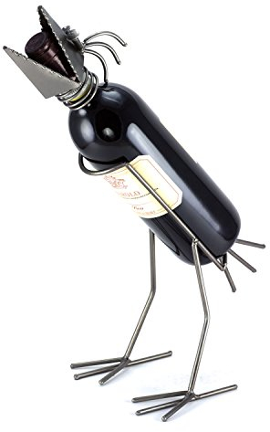 Steelman24 Weinvogel Weinflaschenhalter Getränkehalter Flaschenhalter I Made in Germany I Handarbeit I Geschenkidee