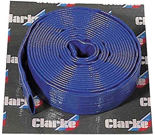 Clarke 10m x 1½ Layflat Hose, Durable Water Pump Hose, Max 43.5psi