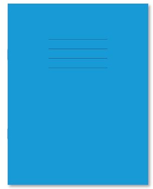 Hamelin 9 x 7-Inch 8 mm Ruled and Margin 80 Pages Exercise Book - Light Blue (Pack of 100), 100104424