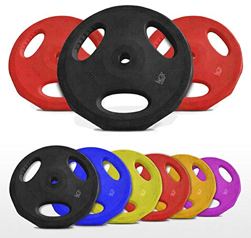 We R Sports Standard Rubber Disc Weight Plates EZ Bar Barbell Weights Plate Home Fitness 1 25mm Hole (2x20kg)