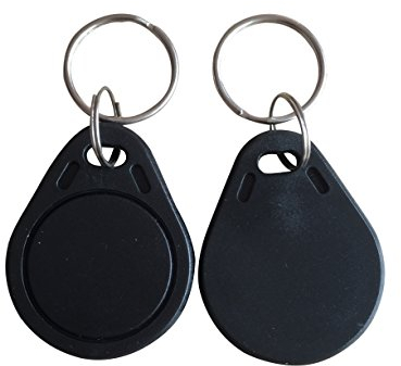 YARONGTECH® ISO14443A RFID Schlüsselanhänger 13.56MHz schwarz Nähe ABS IC Tags NFC RFID 1K Tag für Zugriff Controll (100 Stück)