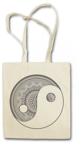 Urban Backwoods Mandala Yin Yang Hipster Bag Beutel Stofftasche Einkaufstasche