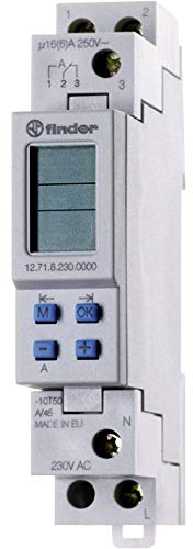 Finder Zeitschaltuhr fuer Hutschiene Betriebsspannung: 230 V/AC 12.71.8.230.0000 1 Wechsler 16A 250