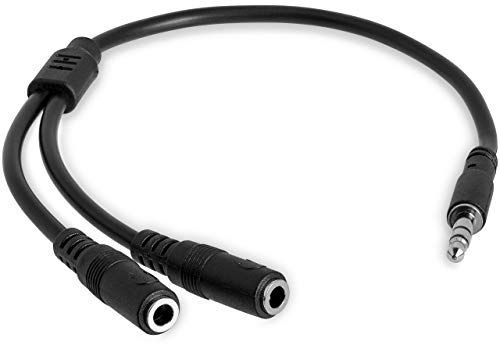 StarTech.com Adaptador Audio Divisor de Auriculares Mini-Jack de 3,5mm 3 pines Macho a 2x Mini-Jack de 3 pines Hembra - Audifonos - Negro