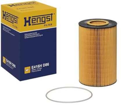 HENGST - Ölfilter E416H D86 - Öl-Filtereinsatz für KFZ | Hochwertiger Motorölfilter für KFZ mit Otto- oder Dieselmotor - Robuster Ölfilter mit hoher Schmutzaufnahmefähigkeit