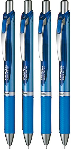 Pentel BLN75 Roller Energel XM Click Gelschreiber, 0,5, Blau