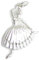 Ballet Dancer Large Sterling Silber Charm .925 x 1 Ballerina Charms