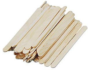 Rayher Mini-Bastelhölzer, 55 mm x 5 mm, 300 Stück, natur, Holzspatel zum Basteln, Holzstiele, 6135331