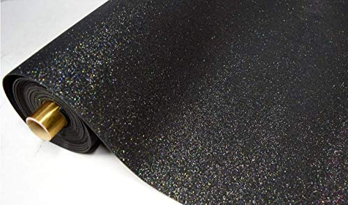 Fabrics-City SCHWARZ Eva MOOSGUMMI Glitter BASTELSTOFF 2MM Stoff Stoffe, 4002