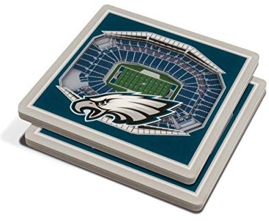 YouTheFan NFL Philadelphia Eagles 3D StadiumView Coasters - Lincoln Financial Field 4 x 4