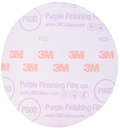 3M Hookit Schleifscheibe 30670, 15,2 cm, Körnung 800+, 50 Stück, Klarlackschleifen, Lack-Finish, Fehlerentfernung, langlebig