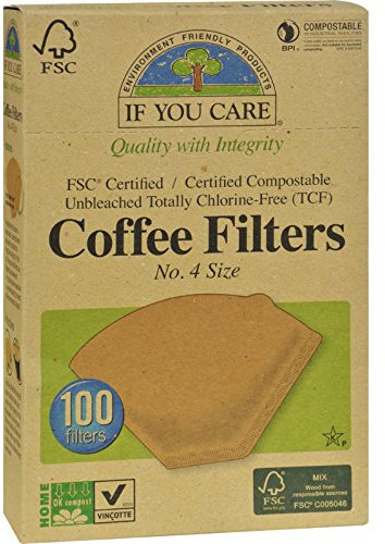 IF YOU CARE COFF FILTER #4 CONE BRWN, 100 CT