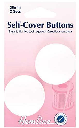 Self Cover Buttons - Nylon 38mm, pk of 2