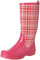 Playshoes Plaid Wellies Wellington Boots- Bottes de neige femme - Rose - Pink - Pink (rose 14), 37 EU (4 UK)
