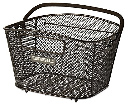 Basil Bold Hinterradkorb, schwarz, 40 x 33 x 25 cm