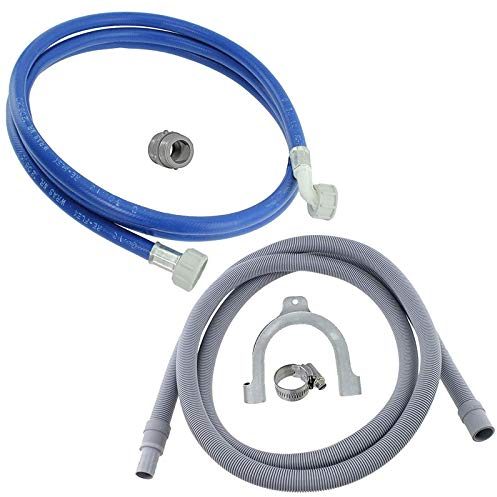 First4spares Universal Fill Water Pipe and Drain Hose Extension Kit for Zanussi Dishwashers 2.5m