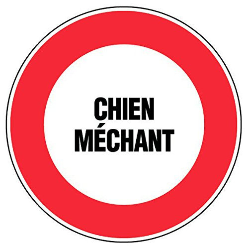 Panneau Chien méchant - Rigide Ø300mm - 4062112