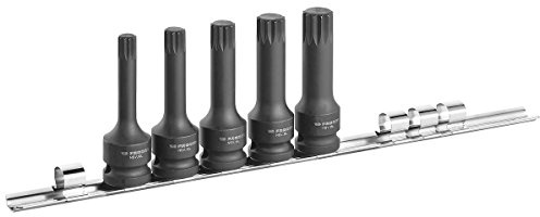 FACOM NSVL.J5 PrimeTools 1/2 Dr. Long Impact XZN (Spline) BIT SOCKETS Supplied ON A Rail M10 - M18