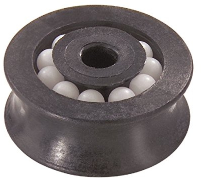 Seilrolle Kugellager 8 mm, Kunststoff Rolle 27 x 11 mm, ø Bohrung 6 mm