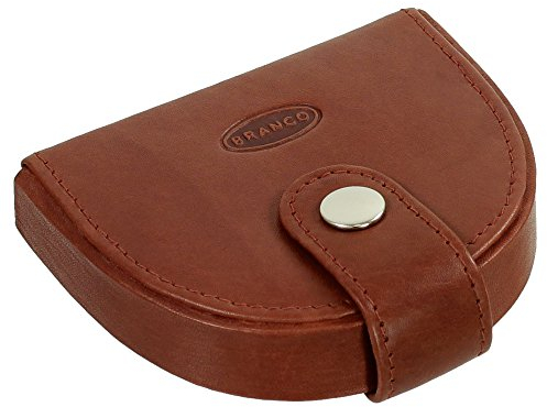 Branco Leder Herren Schütter Kleingeldbörse Münzbörse Schüttbörse Geldbörse Geldbeutel Portemonnaie weiches Rindsleder Farbe Braun