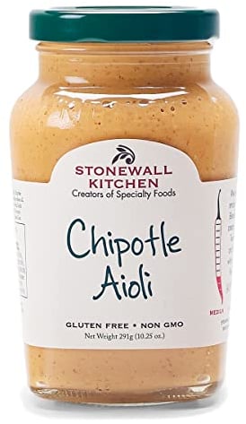 Stonewall Kitchen Chipotle Aioli, 291g Glas – Pikant-rauchige Aioli mit Chipotle-Chilis, Gourmet-Sauce oder Dip, Glutenfrei