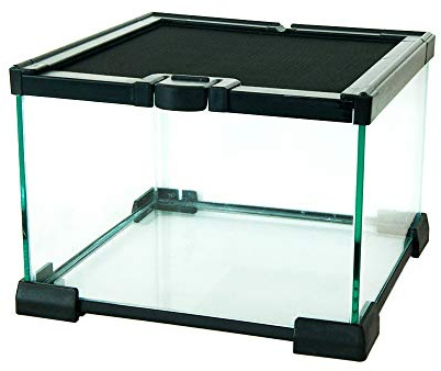 Komodo Nano Habitat with Secure Sliding Mesh Lid & Waterproof Raised Base Stackable for Hatchlings, Snakes & Amphibians