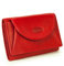 Branco 105, Kleine Geldbörse / Mini Portemonnaie Größe XS aus Leder, für Damen und Herren, Rot