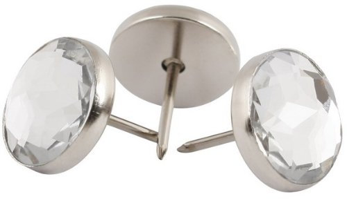 Decotacks Lot de 100 clous de tapissier avec strass 11 mm