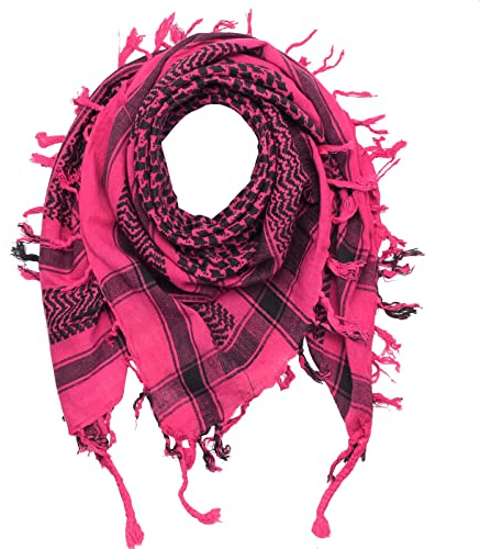 Freak Scene Superfreak Palituch - pink - schwarz - 100x100 cm - Pali Palästinenser Arafat Tuch - 100% Baumwolle