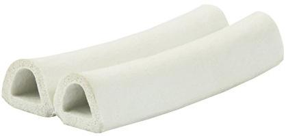 DQ-PP Fensterdichtung – 1 Meter – Weiß – selbstklebend – Profil D 12x14 Millimeter – Dichtband Dichtungsband – klebend Isolierband Klebedichtung Gummi Fensterdichtband