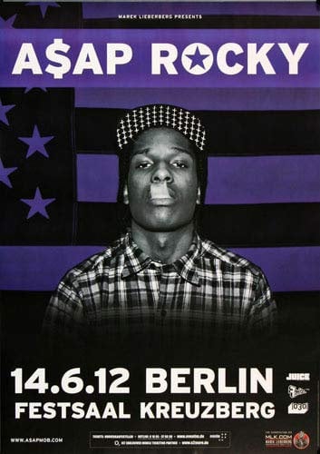A$AP Rocky - at Long Last, Berlin 2012 » Konzertplakat/Premium Poster | Live Konzert Veranstaltung | DIN A1 «