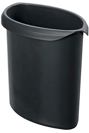 HAN Sicherheitspapierkorb, 2 Liter, flammenhemmender Abfalleimer, Papierkorb aus schwer entflammbaren Spezialkunststoff, 1815-F-13, schwarz
