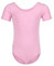 tanzmuster Ballettanzug Mädchen Kurzarm - Sally - aus weichem Baumwollstoff - Ballett Trikot Ballettbody in rosa, Größe 116/122