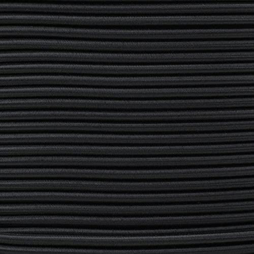 Paracord Planet Cordon élastique en nylon résistant aux chocs de 0,9 cm (noir, 3 m)