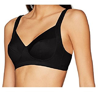 Lovable Reggiseno Senza Ferretto in Micro con Sottocoppa in Cotone, non Imbottito, Sostegno e Comfort, Taglie Forti, Art. 4020, Shaping Donna, Nero, 36 / 4D