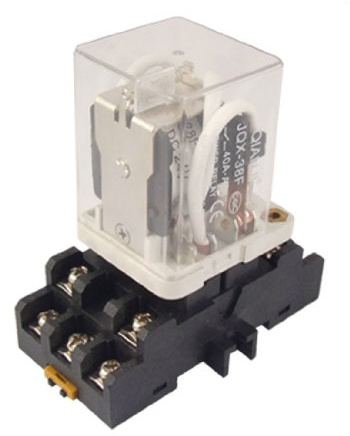sourcing map 11 Stecker JQX-38F DC 24V Spulen 40A Leistungsrelais 3PDT | Mit Stecksockel