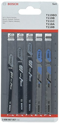 Bosch 2608667857 Stichsägeblatt-Set für Holz/Metall 5-teilig