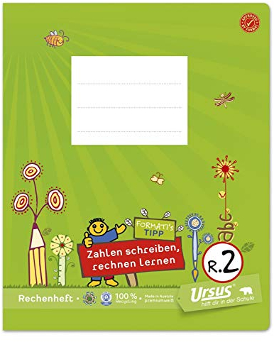 Formati 060561062 Rechenheft R.2, kariert, Zahlen lernen, weiß