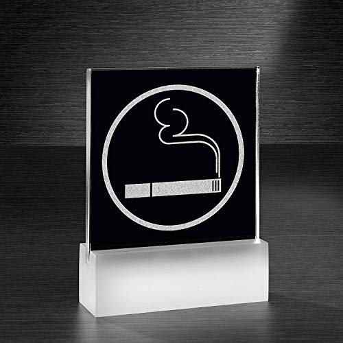 Sigel PA201 Aufsteller Raucherschild, 3 Stück, Acryl, 6 x 8 cm