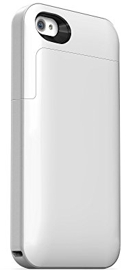 mophie Juice Pack Air Schutzhülle mit integriertem Akku (1500mAh) für Apple iPhone 4/4s - Weiß