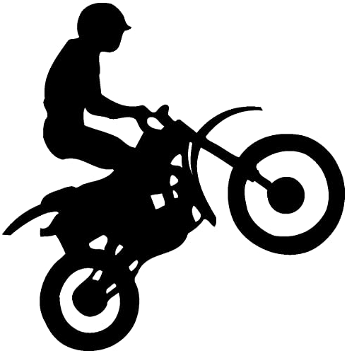 Samunshi® Motocross Aufkleber Enduro 9,8 x 10cm schwarz