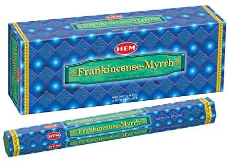 Neu: Hem Weihrauch Myrrhe Hexa Räucherstäbchen, 6 Packungen X 20 Stäbe = 120 Stäbe