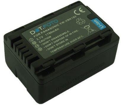 Dot.Foto VW-VBK180 VW-VBK180E-K Premium 3.7v / 1790mAh Rechargeable Battery for Panasonic HC-V10 HC-V100 HC-V100M HC-V500 HC-V500M HC-V700 HC-V700M HDC-HS60 HDC-HS80 HDC-SD40 HDC-SD60 HDC-SD80